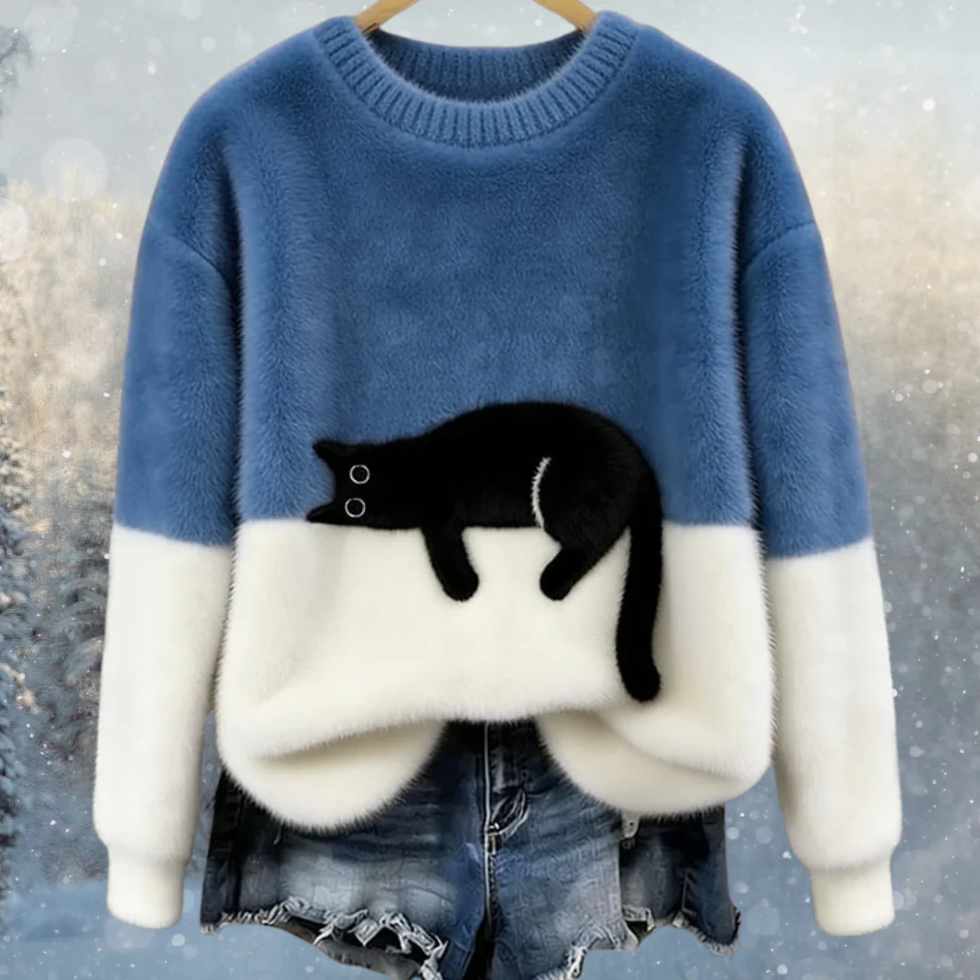 Sara | Maglione Caldo Da Donna Con Motivo Gatto - Image 8