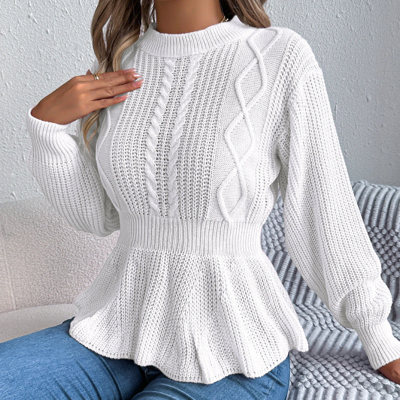 Seraphina | Maglione A Trecce Con Peplo - Image 2