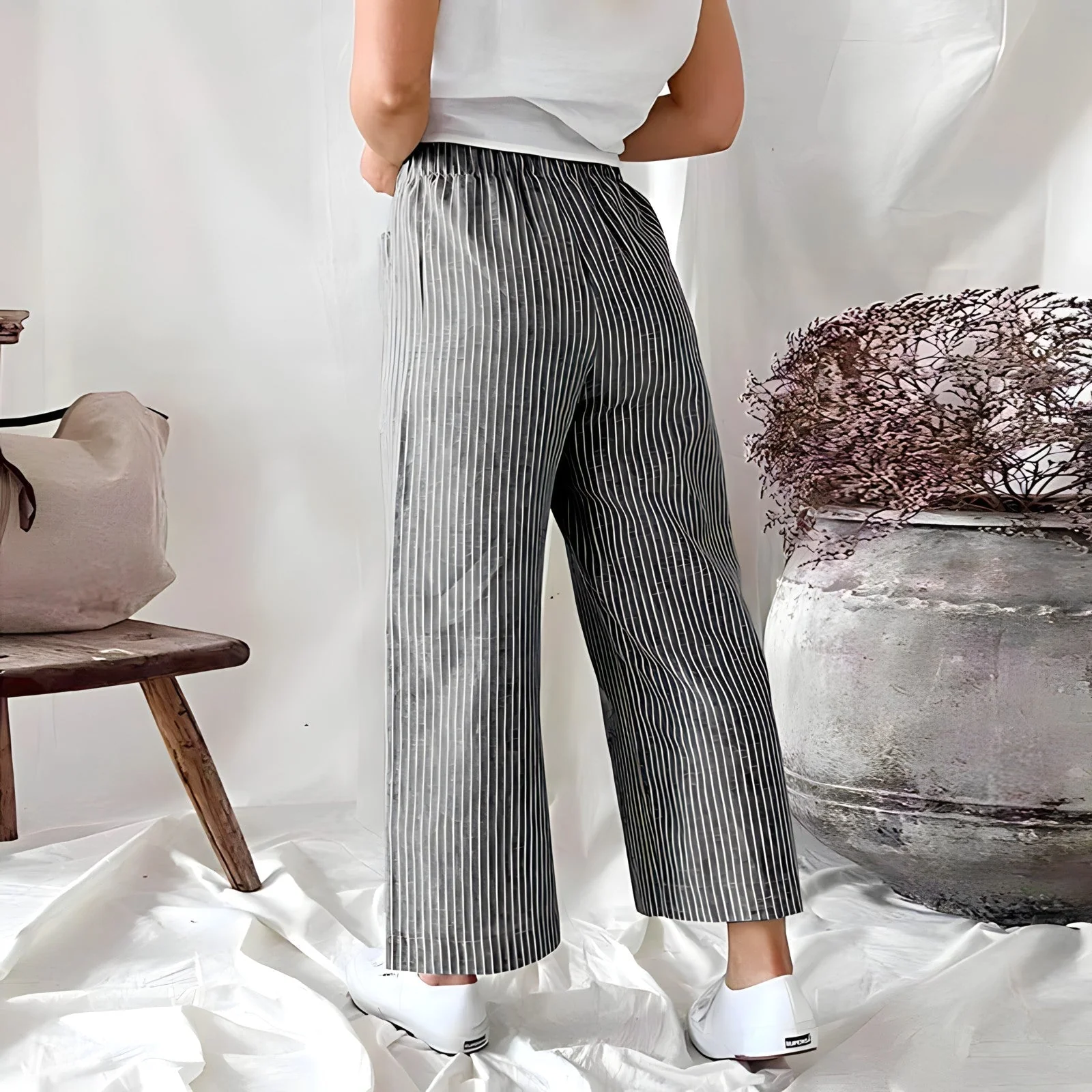 Sophia - Pantaloni a righe leggeri e confortevoli - Image 10