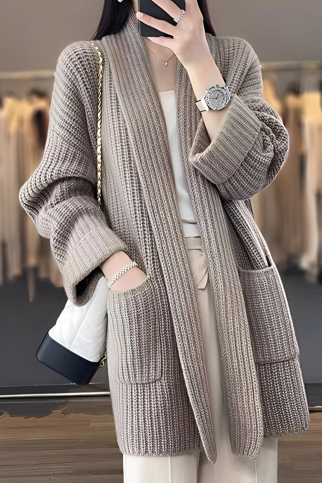 Suzanna - Cardigan Lungo Ed Elegante Per Donne - Image 2