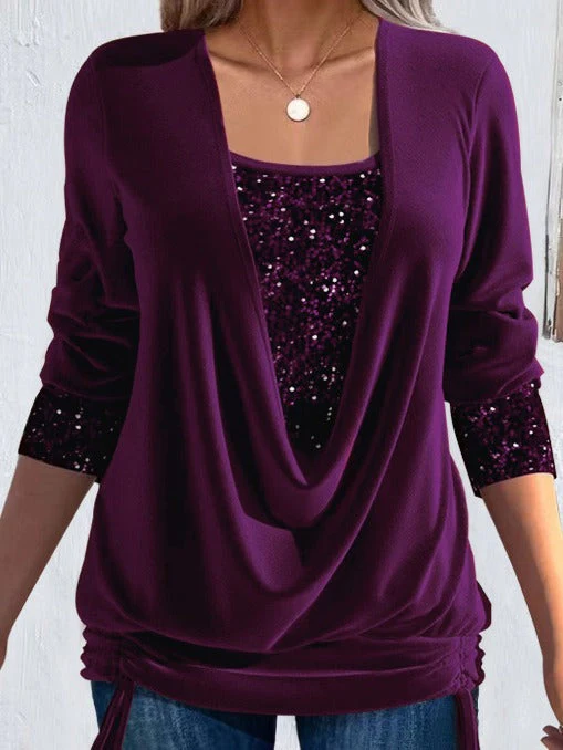 Talía | Blusa con Dettagli Luminosi e Scollo Drappeggiato - Image 8