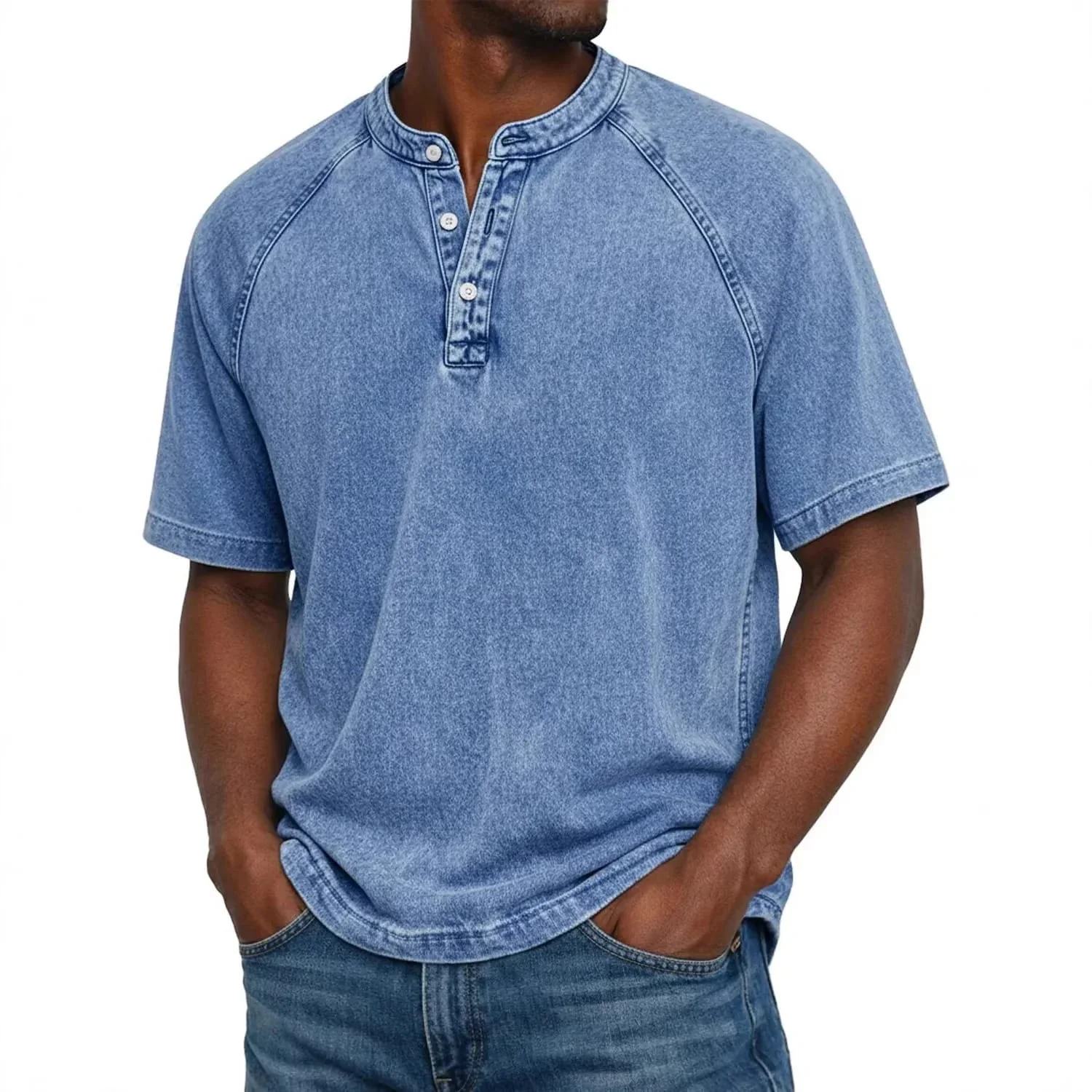 Theo | Maglietta Henley Raglan Vintage - Image 3