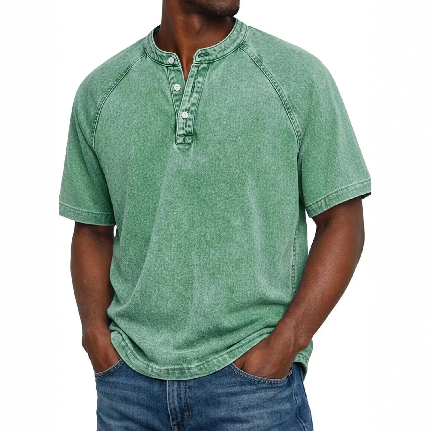 Theo | Maglietta Henley Raglan Vintage - Image 7