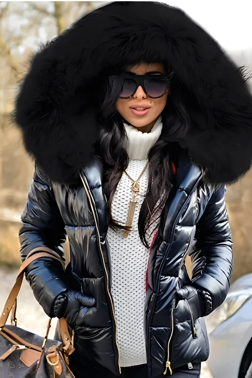 Tiffany - Elegante Calda Giacca In Piuma Da Donna - Image 5