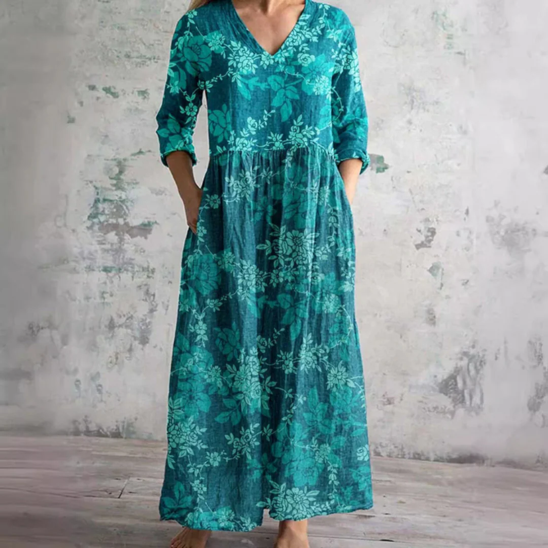 Toscana | Vestito Lungo Donna Fantasia Floreale - Image 10