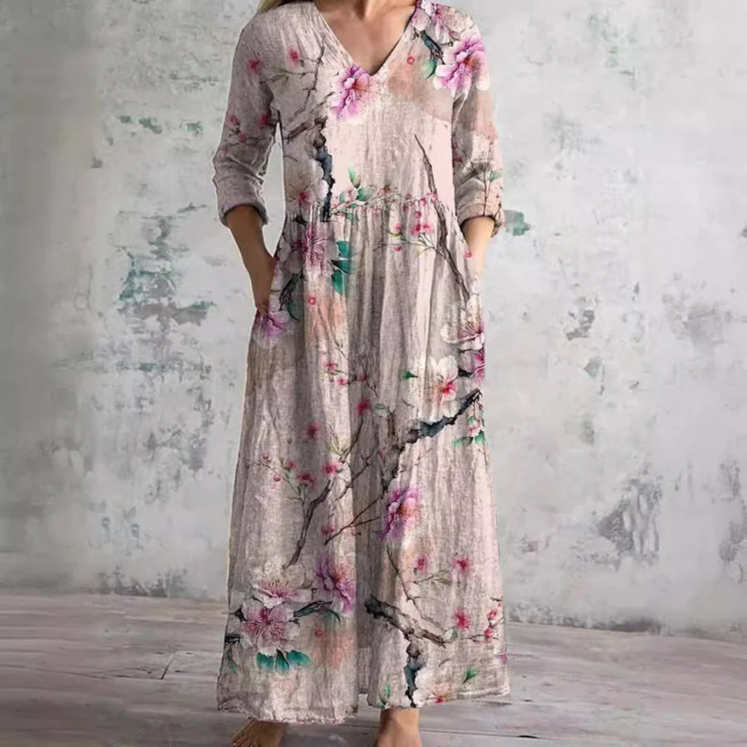 Toscana | Vestito Lungo Donna Fantasia Floreale - Image 2