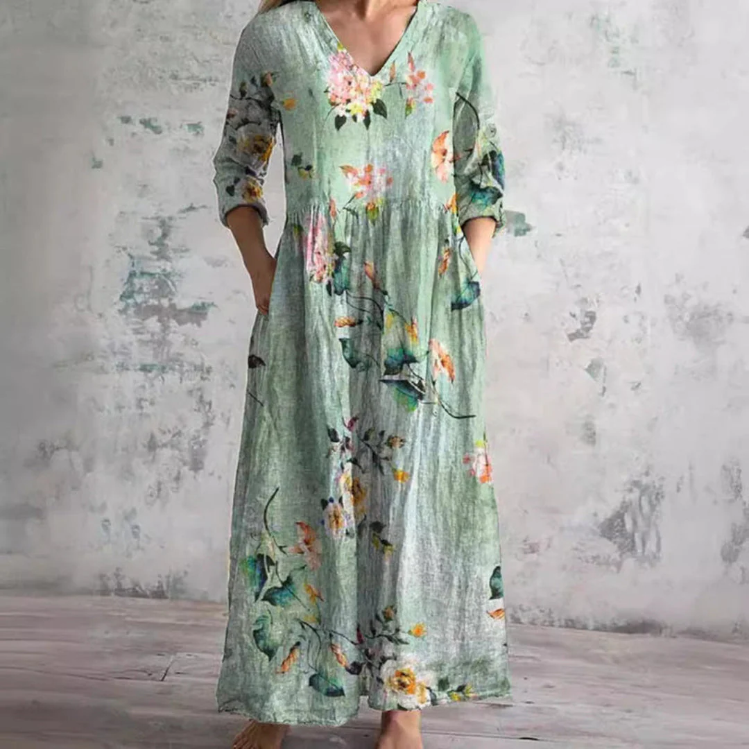 Toscana | Vestito Lungo Donna Fantasia Floreale - Image 3