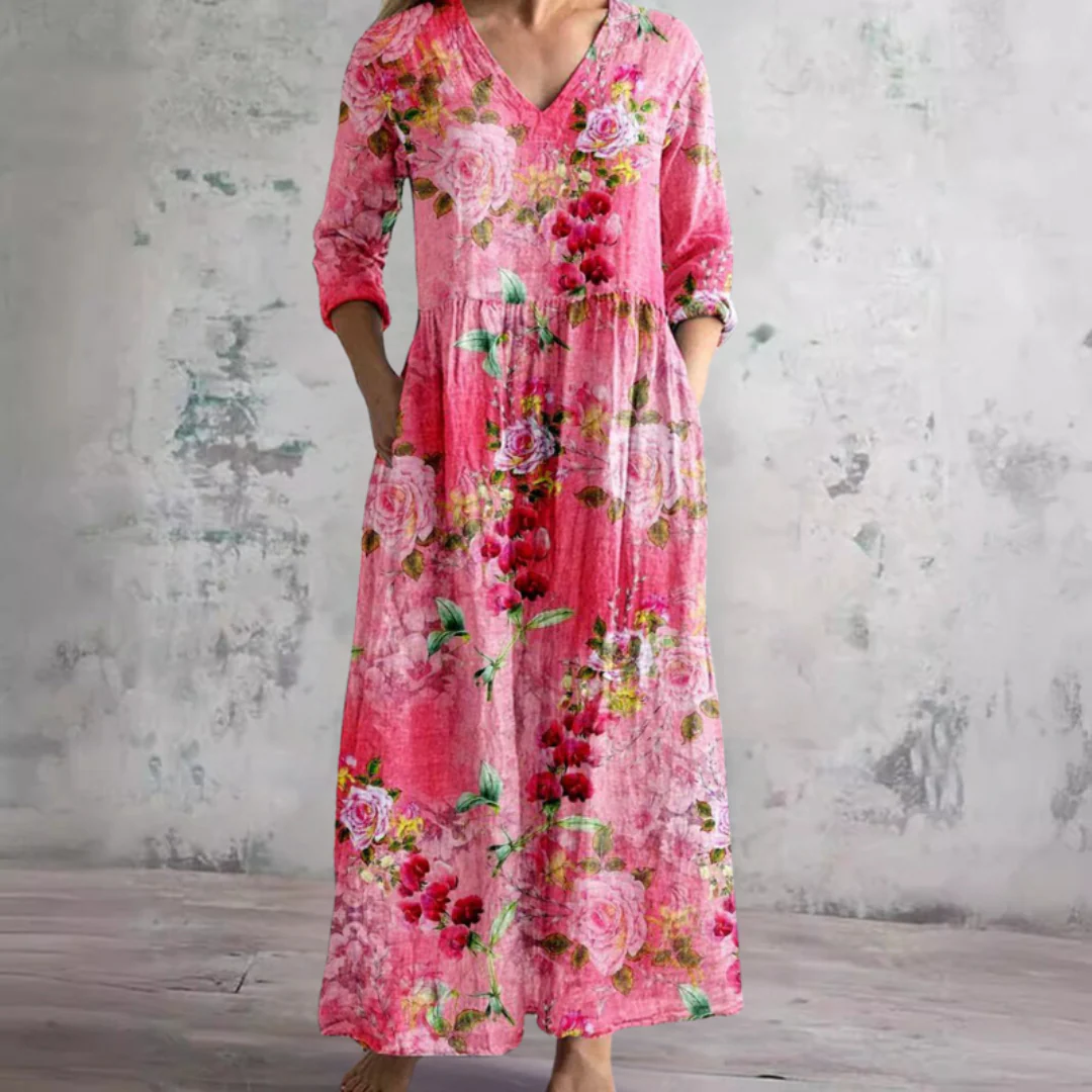 Toscana | Vestito Lungo Donna Fantasia Floreale - Image 4