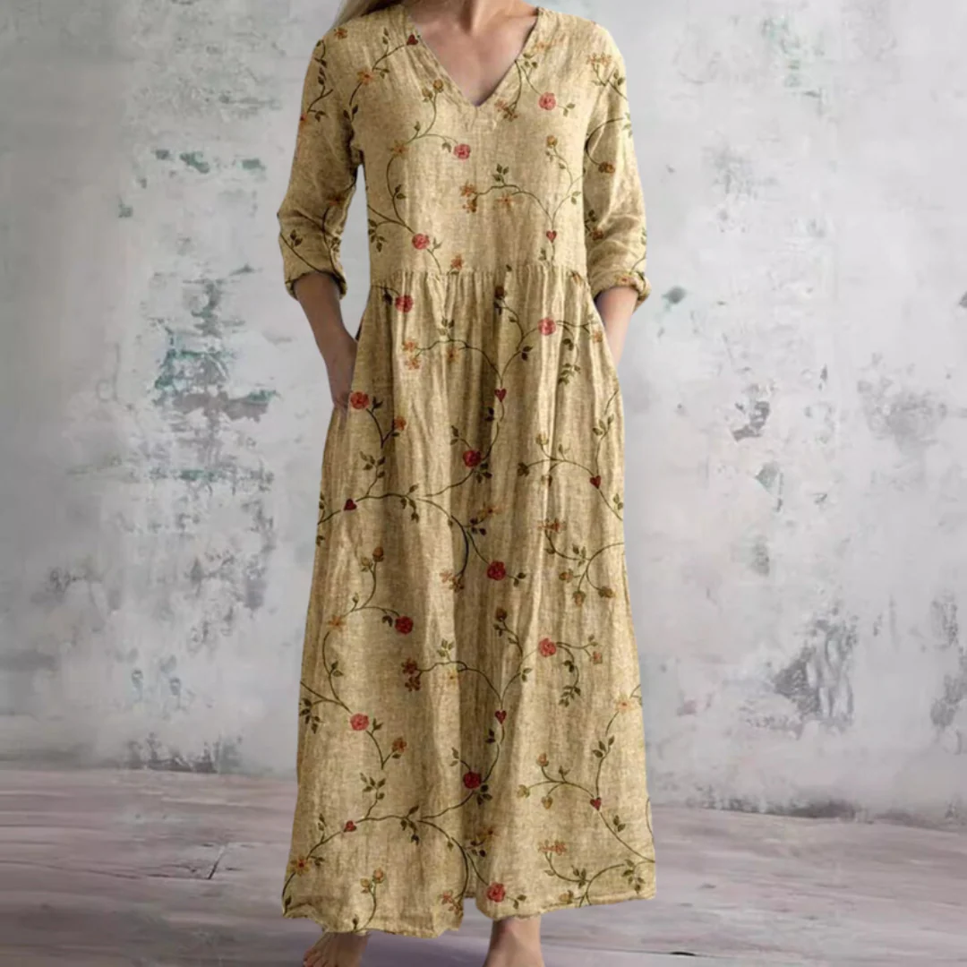Toscana | Vestito Lungo Donna Fantasia Floreale - Image 5