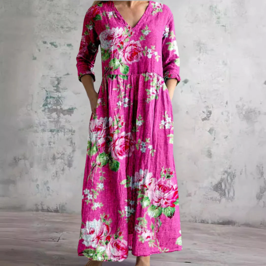 Toscana | Vestito Lungo Donna Fantasia Floreale - Image 6