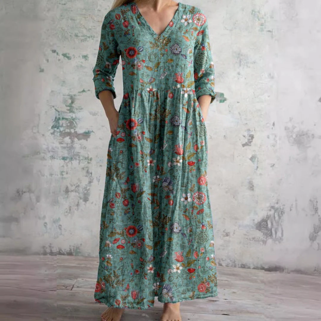 Toscana | Vestito Lungo Donna Fantasia Floreale - Image 7