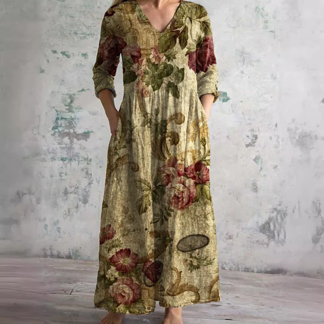 Toscana | Vestito Lungo Donna Fantasia Floreale - Image 8