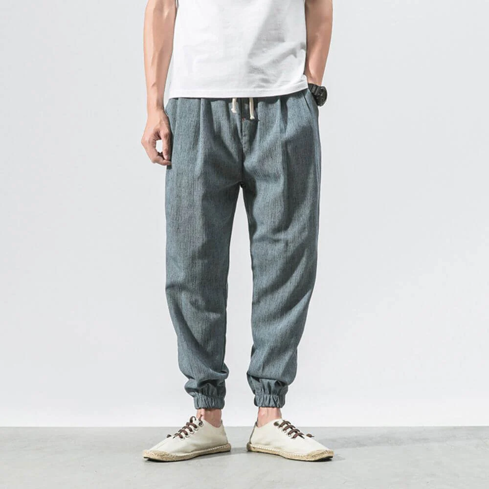 Yoko- Pantaloni Comfort Leggeri In Cotone - Image 5